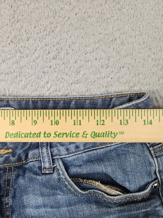 Tommy Hilfiger Jeans Womens 6R Blue Bootcut Whiskered Mid Rise Denim Pants 28x30 - Picture 3 of 9